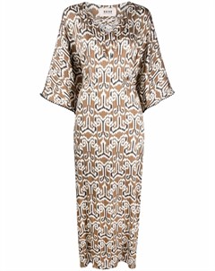 Платье с V образным вырезом и абстрактным принтом Bazar deluxe