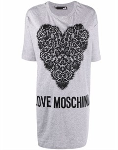 Платье футболка с логотипом Love moschino