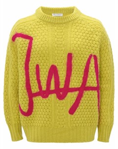 Джемпер фактурной вязки с логотипом Jw anderson