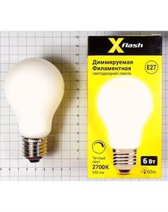 Светодиодная лампа Лампа LED димм XF E27 FLMD A60 8W 2700K 230V арт 49110 X-flash