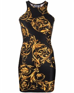 Платье без рукавов с принтом Baroque Versace jeans couture
