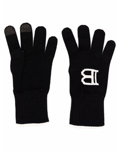 Трикотажные перчатки с логотипом Balmain