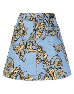 Джинсовая юбка с принтом Baroque Versace jeans couture