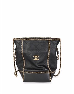 Стеганая сумка ведро с логотипом CC Chanel pre-owned