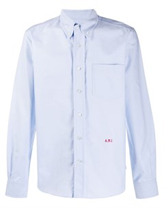 Рубашка с длинными рукавами и логотипом Ami paris