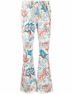 Расклешенные брюки с цветочным принтом Etro