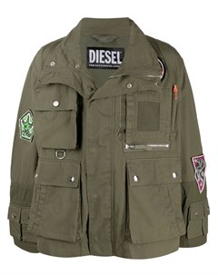 Куртка в стиле милитари с нашивками Diesel