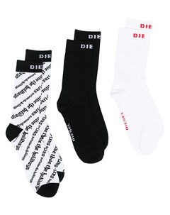 Комплект из трех пар носков с логотипом Diesel