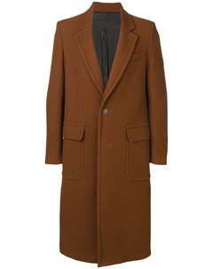 Длинное пальто с накладными карманами Ami paris