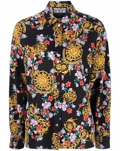 Рубашка с цветочным принтом Versace jeans couture