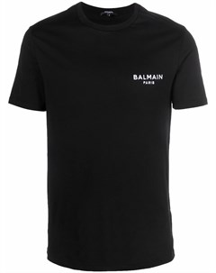 Футболка с вышитым логотипом Balmain