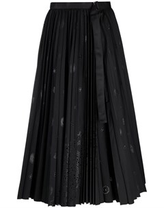 Плиссированная юбка с английской вышивкой Sacai
