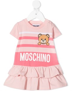 Платье мини Teddy Bear в горизонтальную полоску Moschino kids