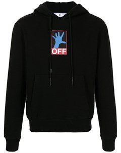 Худи с логотипом OW Hands Off-white
