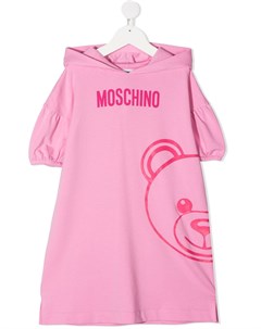 Платье с капюшоном и логотипом Moschino kids