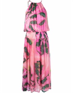 Расклешенное платье с вырезом халтер Pinko