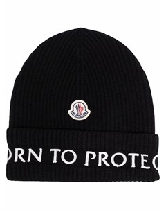 Шапка бини Born To Protect с логотипом Moncler