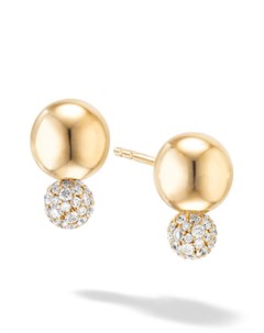 Золотые серьги гвоздики Solari с бриллиантами David yurman