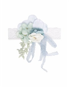 Кружевная повязка на голову с цветочной аппликацией Mimilù