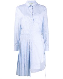 Платье асимметричного кроя со складками и принтом Off-white