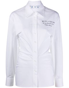 Рубашка с длинными рукавами и драпировкой Off-white