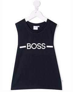 Расклешенная футболка с логотипом Boss kidswear