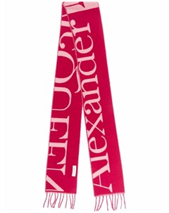 Кашемировый шарф с логотипом Alexander mcqueen