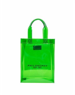 Прозрачная сумка тоут с логотипом Philosophy di lorenzo serafini