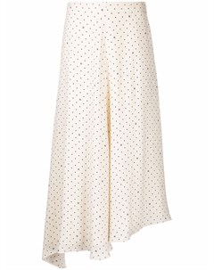 Шелковая юбка асимметричного кроя Fendi