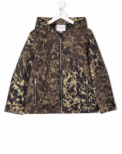 Куртка с капюшоном и леопардовым принтом Givenchy kids