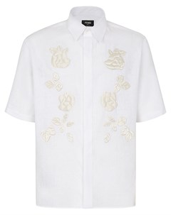 Рубашка с цветочной вышивкой Fendi