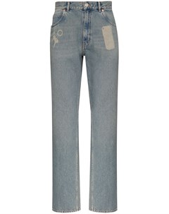 Прямые джинсы с принтом на карманах Martine rose