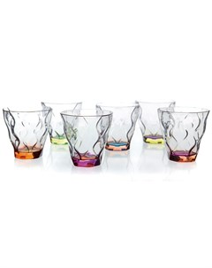 Набор стаканов для виски riflessi bicolour 300мл 6шт мультиколор 20x30 см Rcr