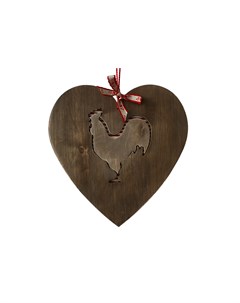Декоративная разделочная доска петух сердце прованса коричневый 36 0x36 0x1 1 см La neige