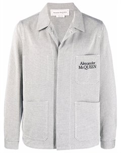 Куртка рубашка с вышитым логотипом Alexander mcqueen