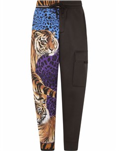 Спортивные брюки с тигровым принтом Dolce&gabbana