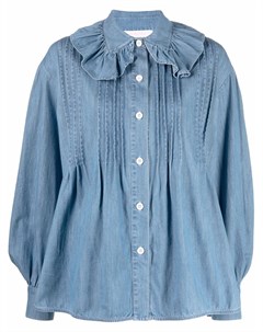Джинсовая рубашка с оборками See by chloe