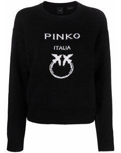 Шерстяной джемпер с логотипом Pinko