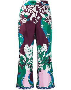 Укороченные брюки с цветочным принтом Emilio pucci