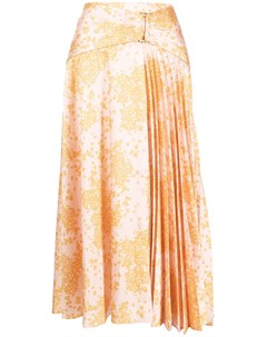 Плиссированная юбка миди с цветочным принтом Acler