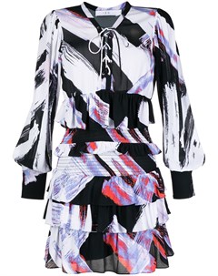 Платье мини с оборками и абстрактным принтом Iro