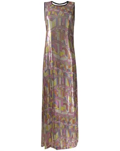Длинное платье с пайетками Emilio pucci