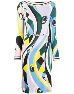 Платье с абстрактным принтом Emilio pucci
