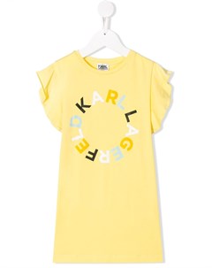 Платье футболка с оборками на рукавах Karl lagerfeld kids