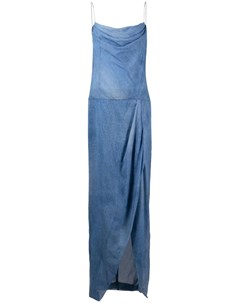 Длинное джинсовое платье Balmain
