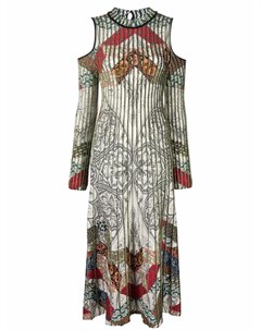 Платье с открытыми плечами и принтом пейсли Etro