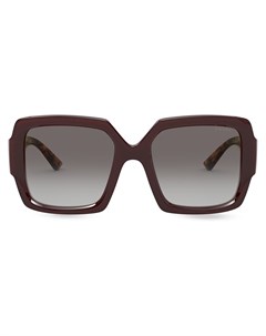 Солнцезащитные очки в массивной оправе черепаховой расцветки Prada eyewear