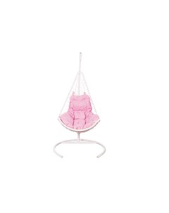 Подвесное кресло wind white розовая подушка белый 88x195x73 см Bigarden