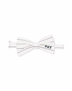 Полосатый галстук бабочка с вышитым логотипом Fay kids