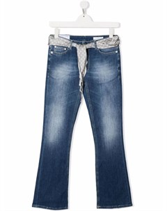 Расклешенные джинсы с эффектом потертости Dondup kids
